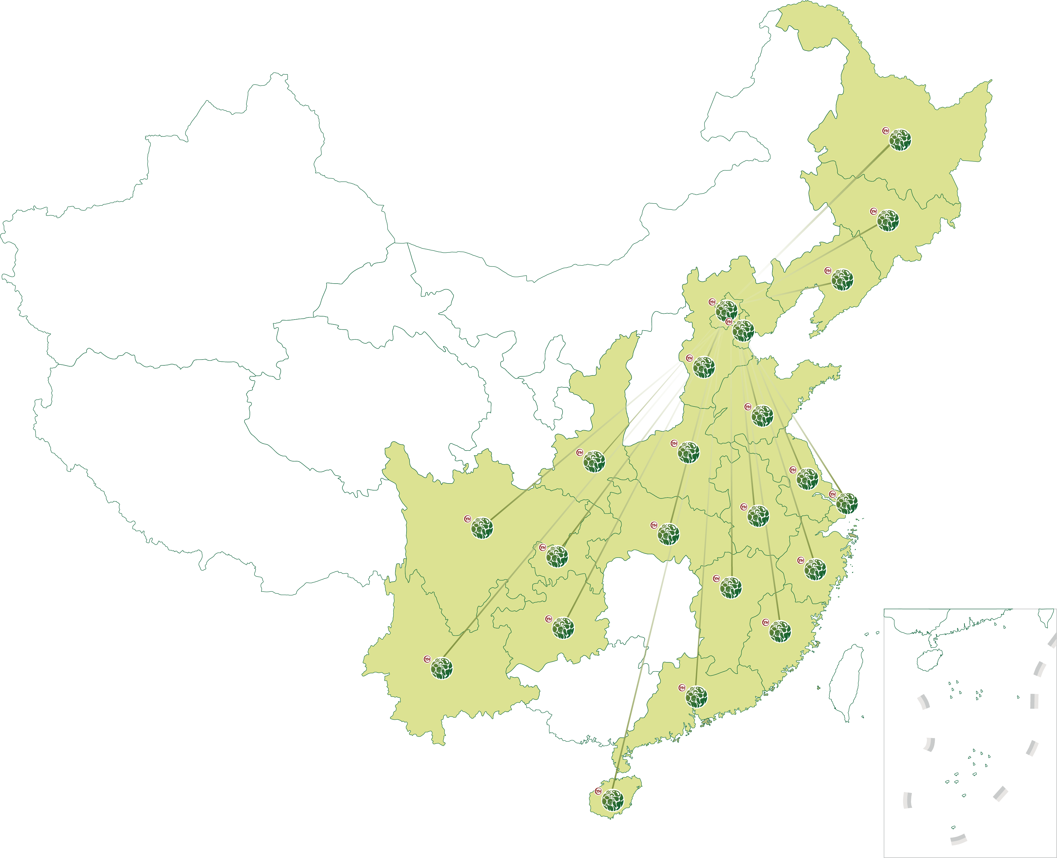 彩食鲜官网全国布局地图